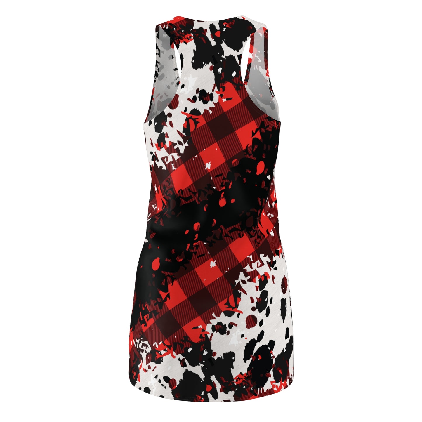 "Vikings Vibes" Cow Print & Buffalo Plaid Razorback Dress – Northside Made Collection