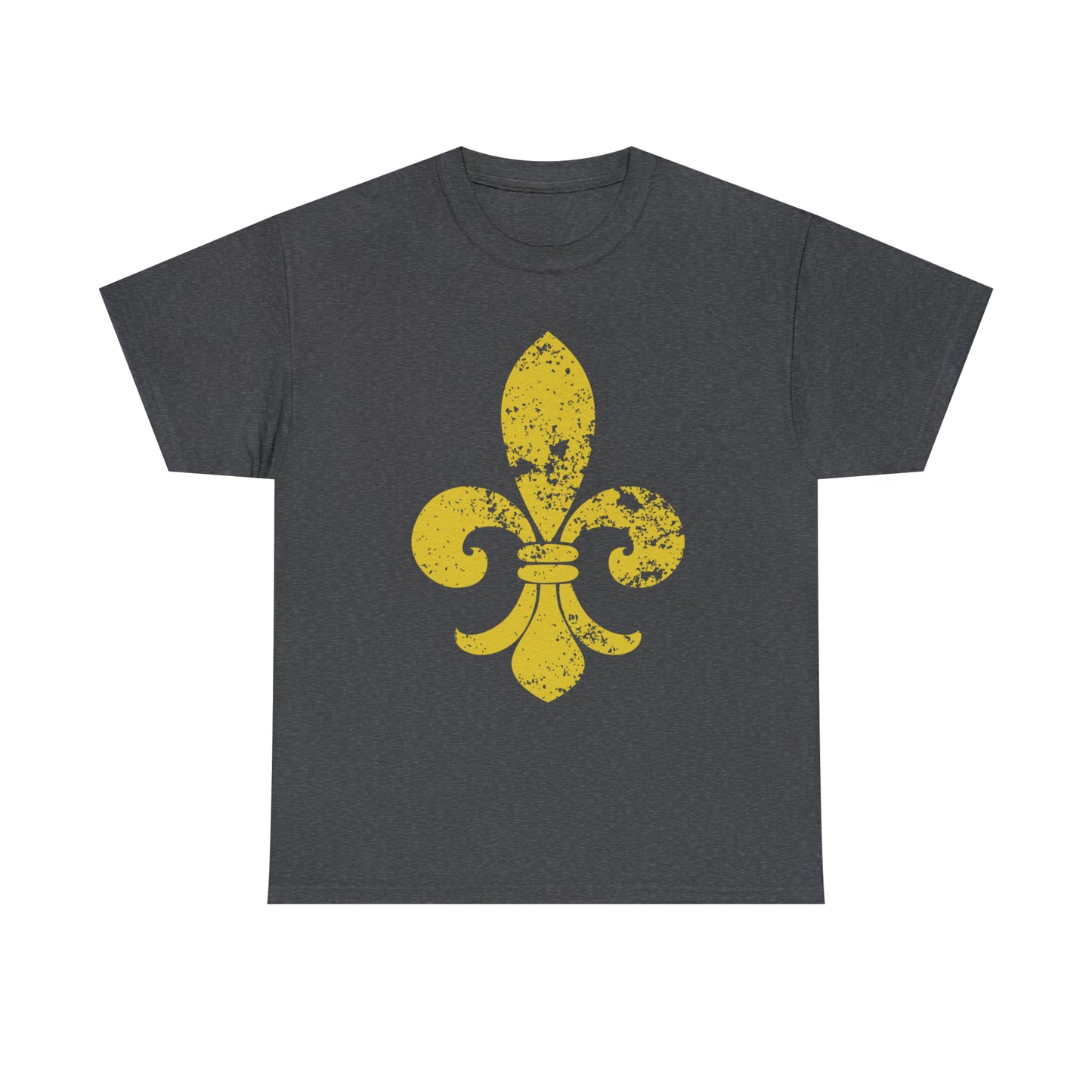 Gold Fleur-De-Lis Heavy Cotton Unisex Tee