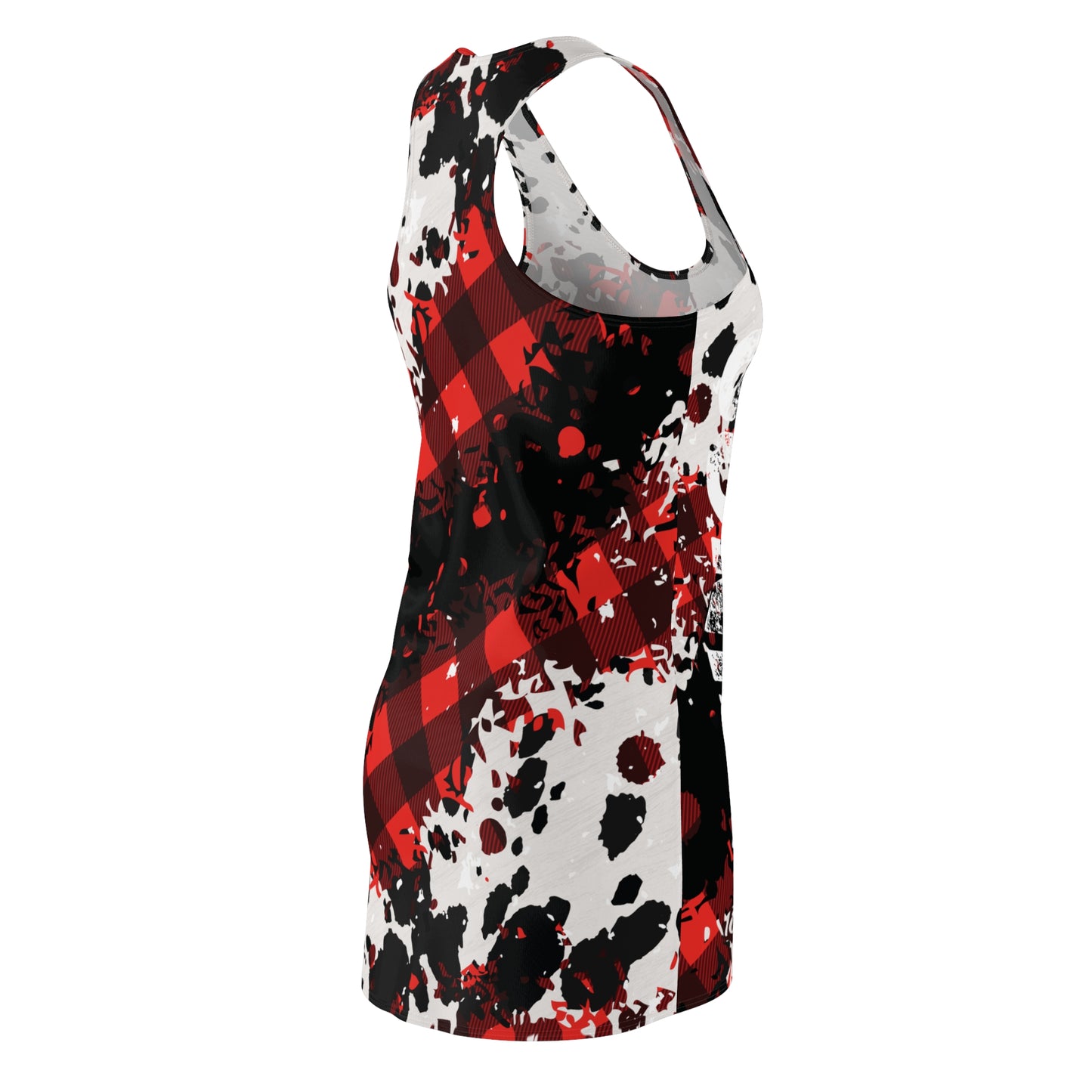 "Vikings Vibes" Cow Print & Buffalo Plaid Razorback Dress – Northside Made Collection