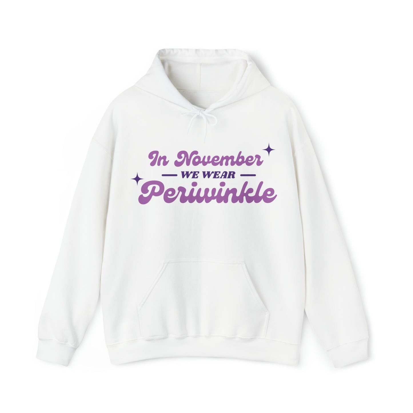 In November We Wear Periwinkle Unisex ™ Hooded Sweatshirt