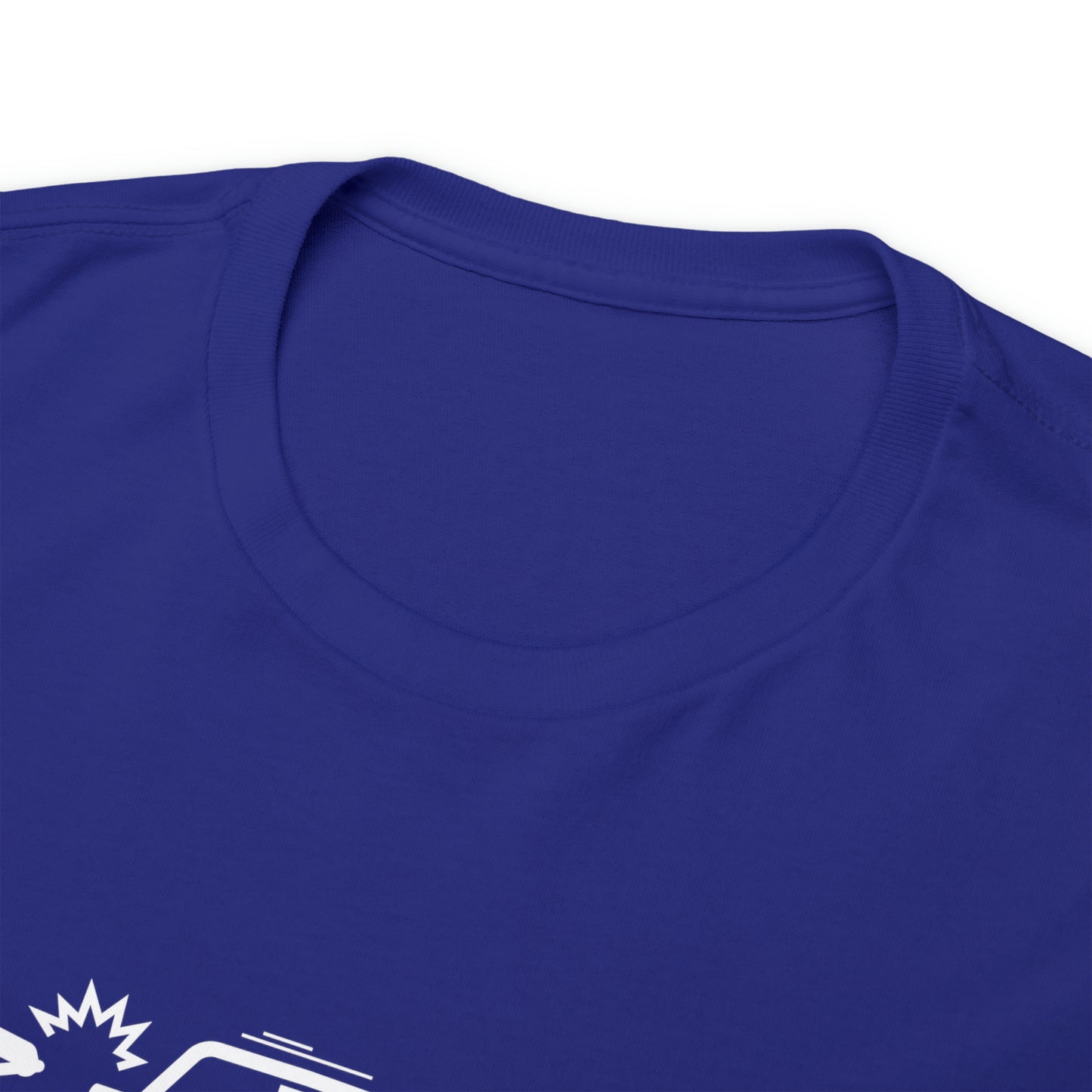 Claims Adjuster (Motorcyclist / Car / White) Unisex Heavy Cotton Tee