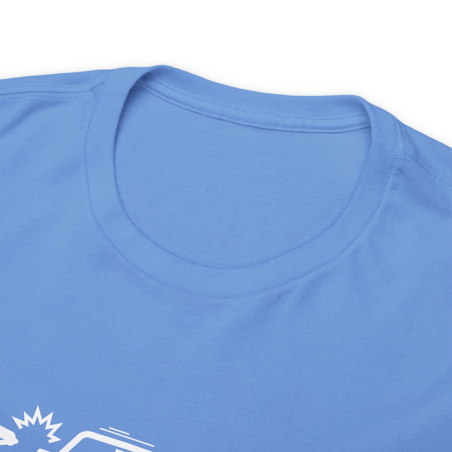 Claims Adjuster (Motorcyclist / Car / White) Unisex Heavy Cotton Tee