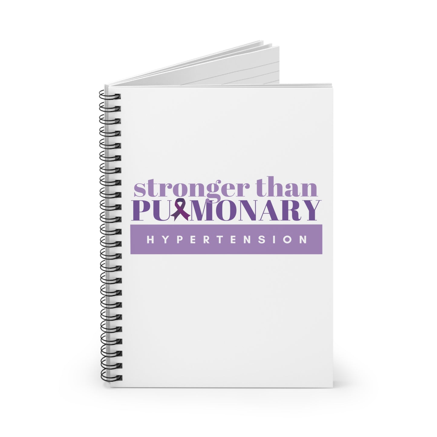 Stronger Than Pulmonary Hypertension Spiral Notebook - Ruled Line (white)