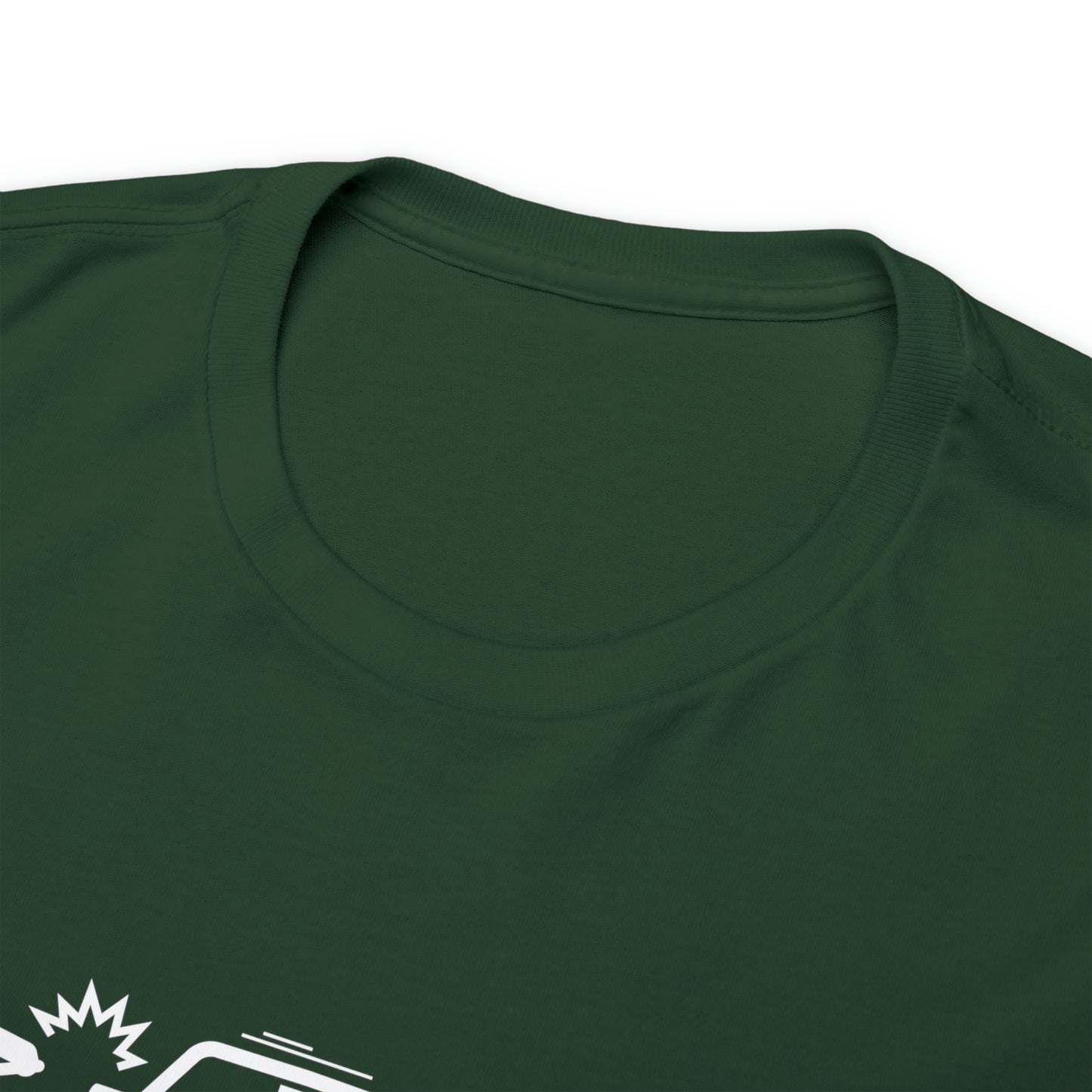 Claims Adjuster (Motorcyclist / Car / White) Unisex Heavy Cotton Tee