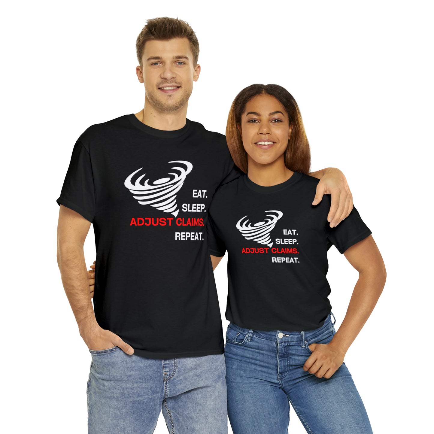 Claims Adjuster (Tornado/White Print) Mouse Pad Unisex Heavy Cotton Tee