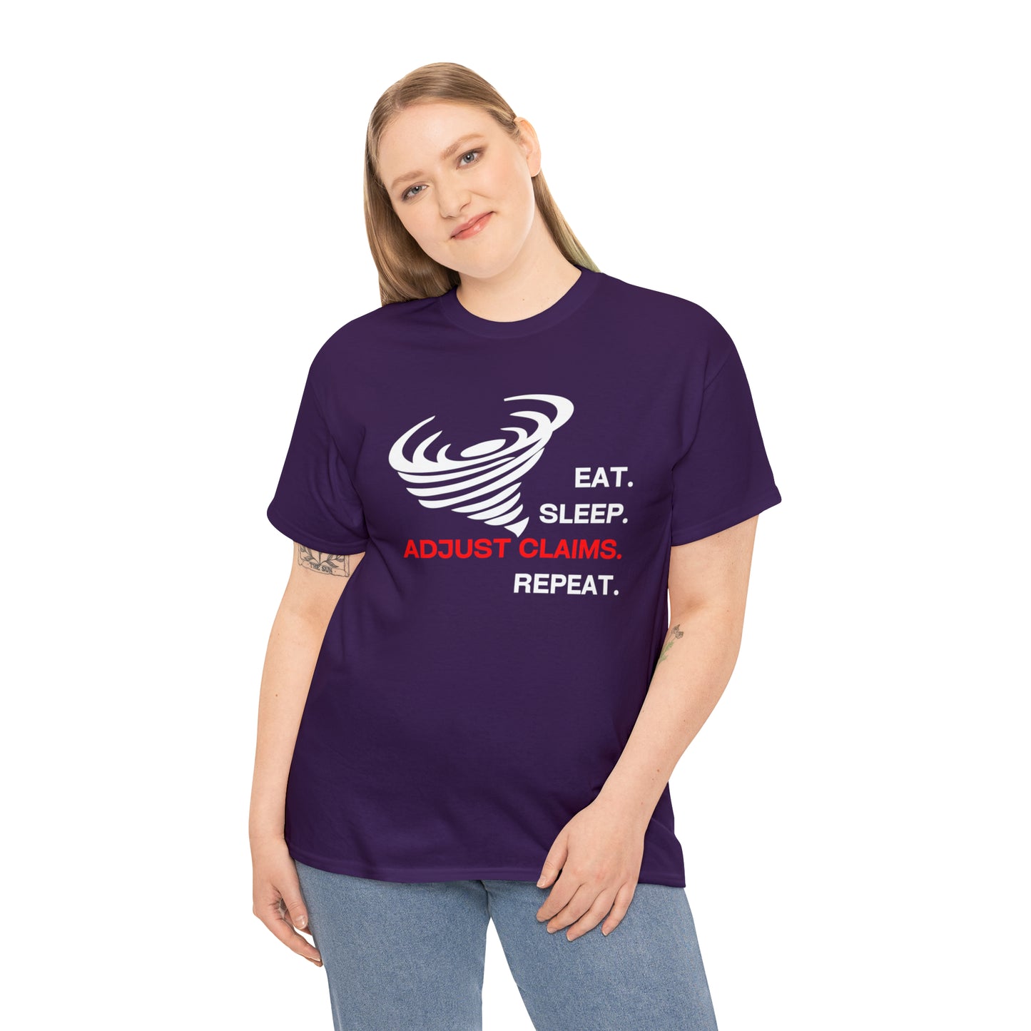 Claims Adjuster (Tornado/White Print) Mouse Pad Unisex Heavy Cotton Tee