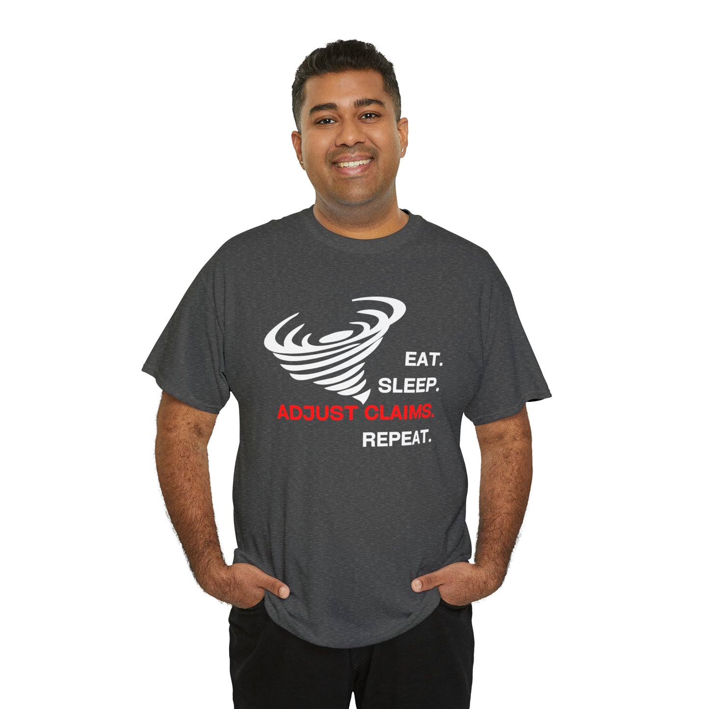Claims Adjuster (Tornado/White Print) Mouse Pad Unisex Heavy Cotton Tee