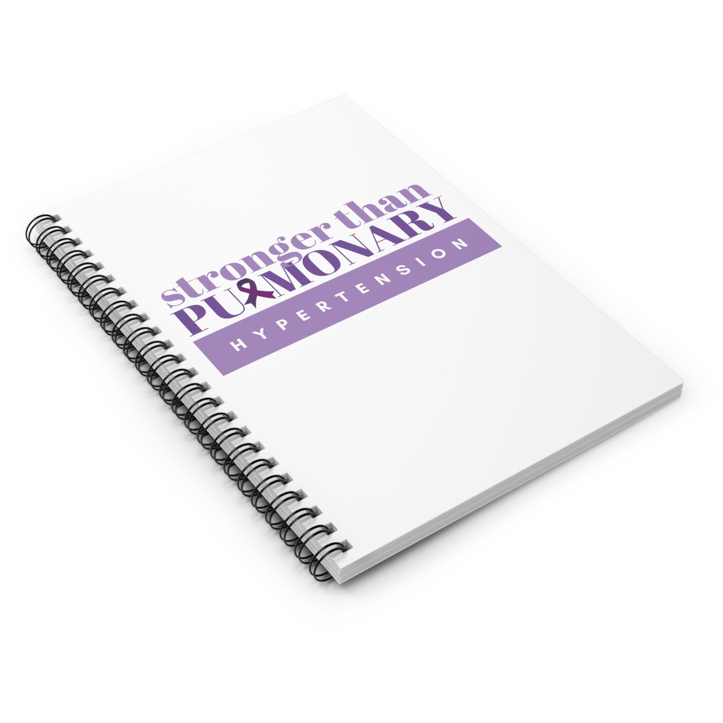 Stronger Than Pulmonary Hypertension Spiral Notebook - Ruled Line (white)