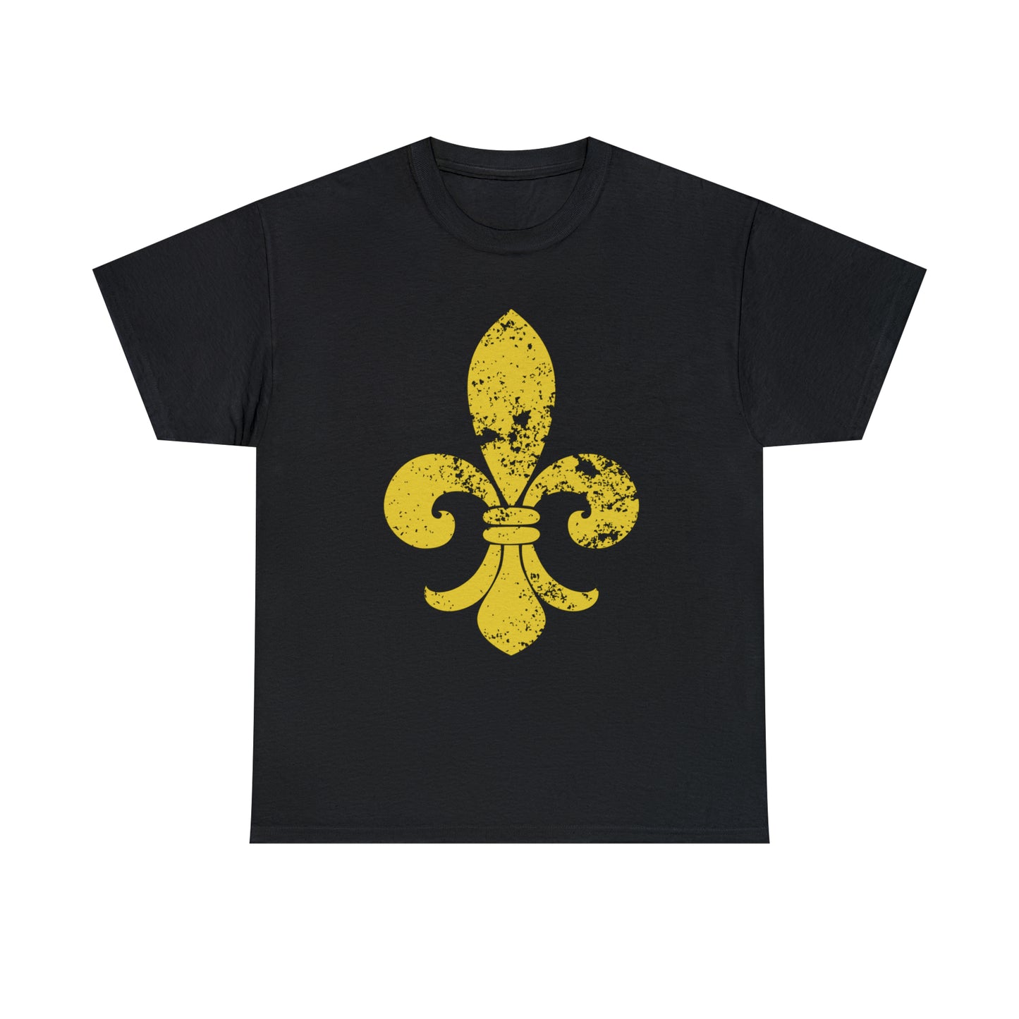 Gold Fleur-De-Lis Heavy Cotton Unisex Tee