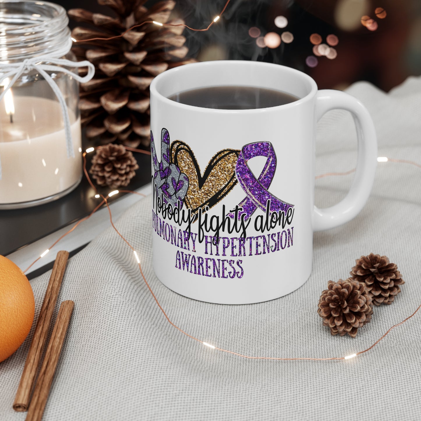 Pulmonary Hypertension Awareness Ceramic Mug 11oz
