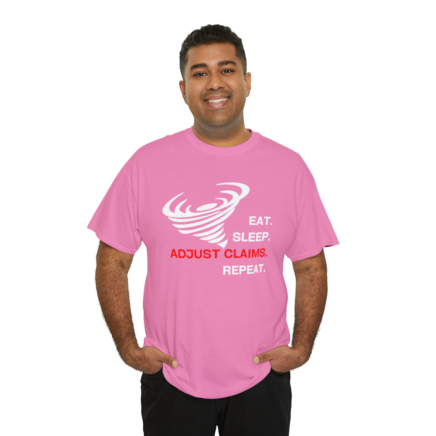 Claims Adjuster (Tornado/White Print) Mouse Pad Unisex Heavy Cotton Tee