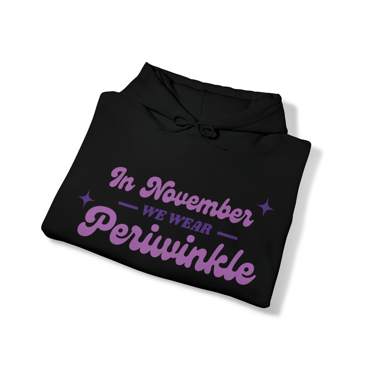 In November We Wear Periwinkle Unisex ™ Hooded Sweatshirt
