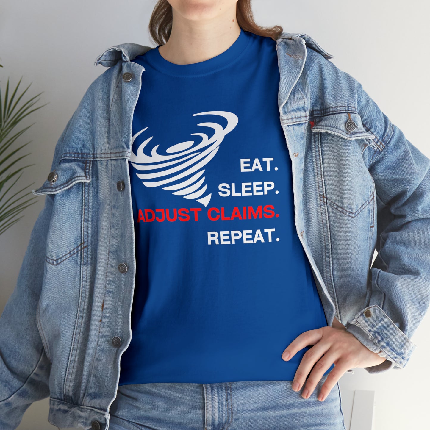 Claims Adjuster (Tornado/White Print) Mouse Pad Unisex Heavy Cotton Tee