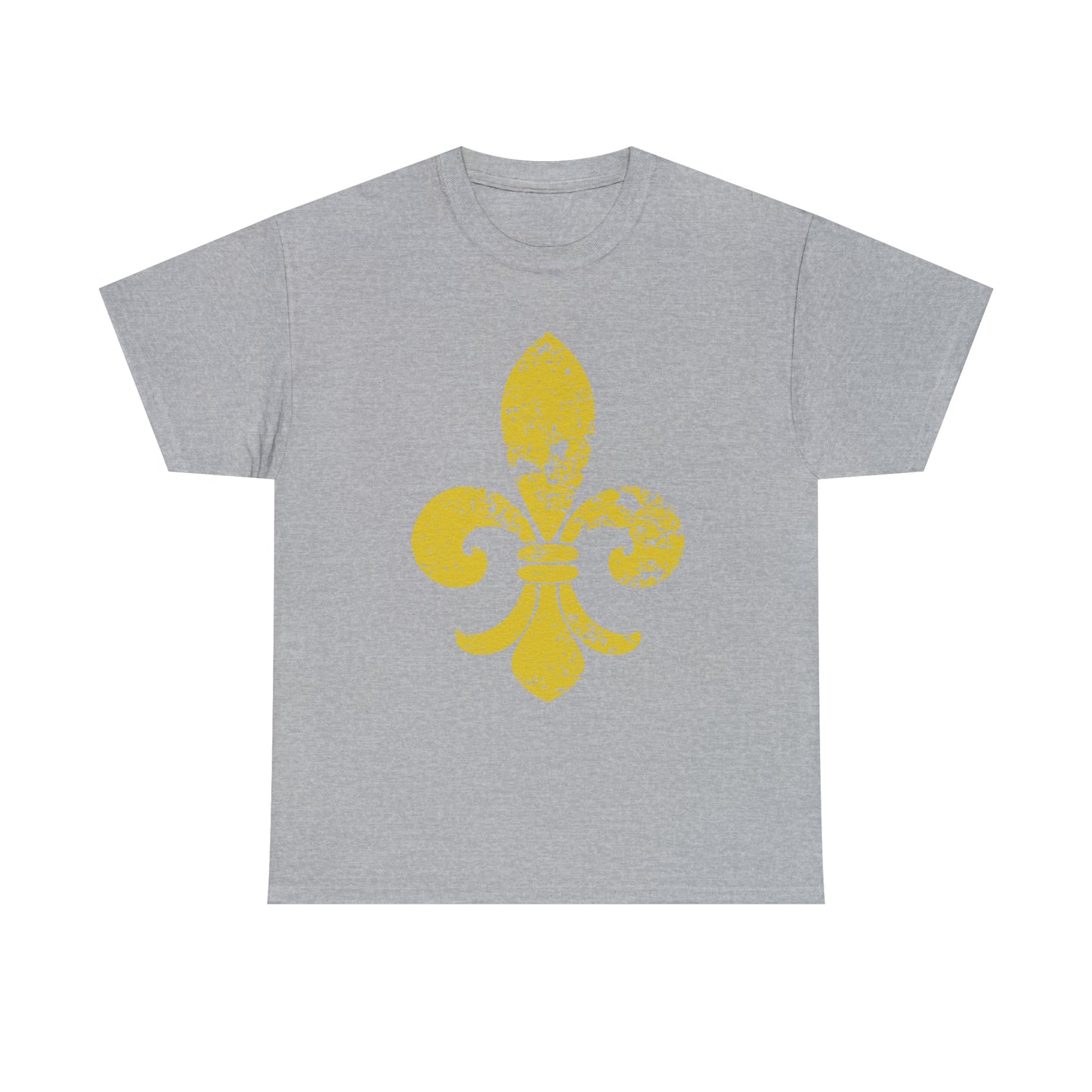 Gold Fleur-De-Lis Heavy Cotton Unisex Tee