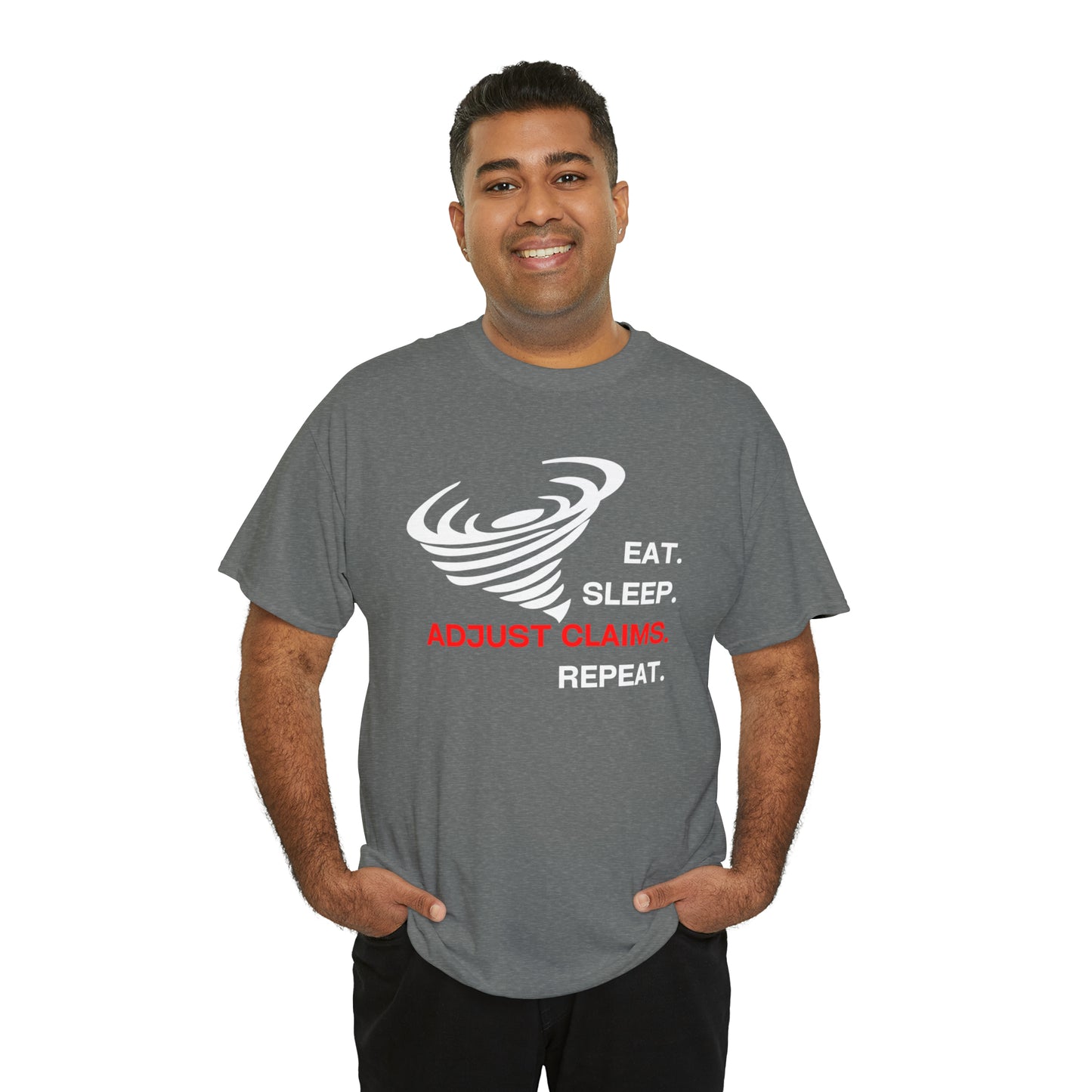 Claims Adjuster (Tornado/White Print) Mouse Pad Unisex Heavy Cotton Tee