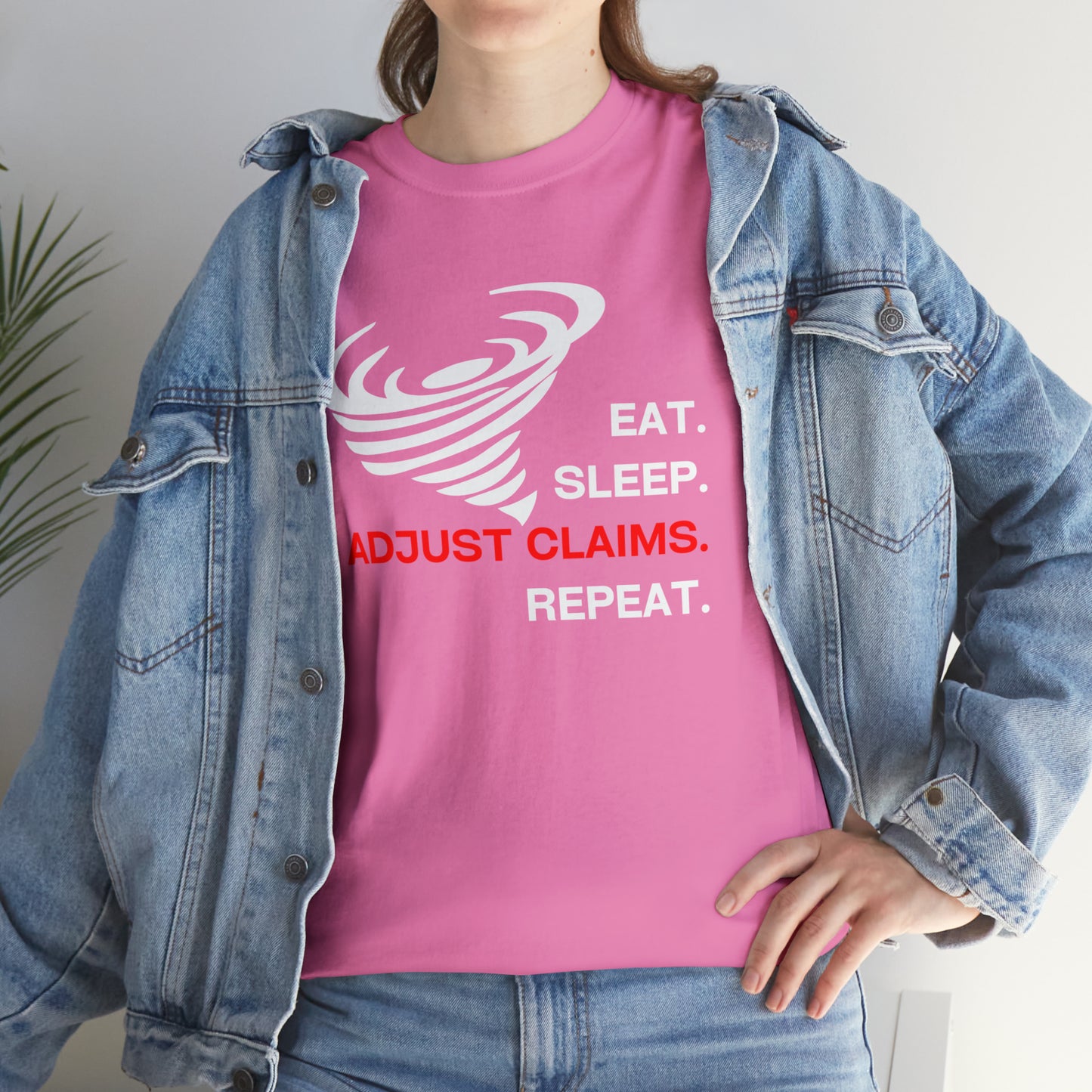 Claims Adjuster (Tornado/White Print) Mouse Pad Unisex Heavy Cotton Tee