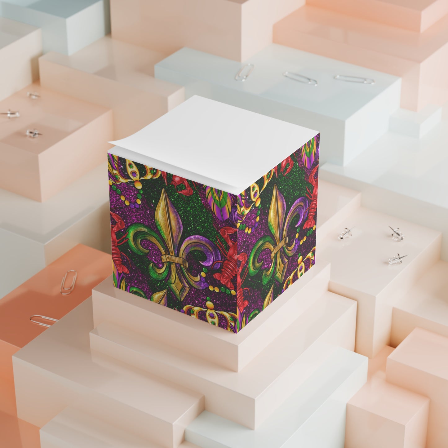 Mardi Gras (Crawfish) Note Cube