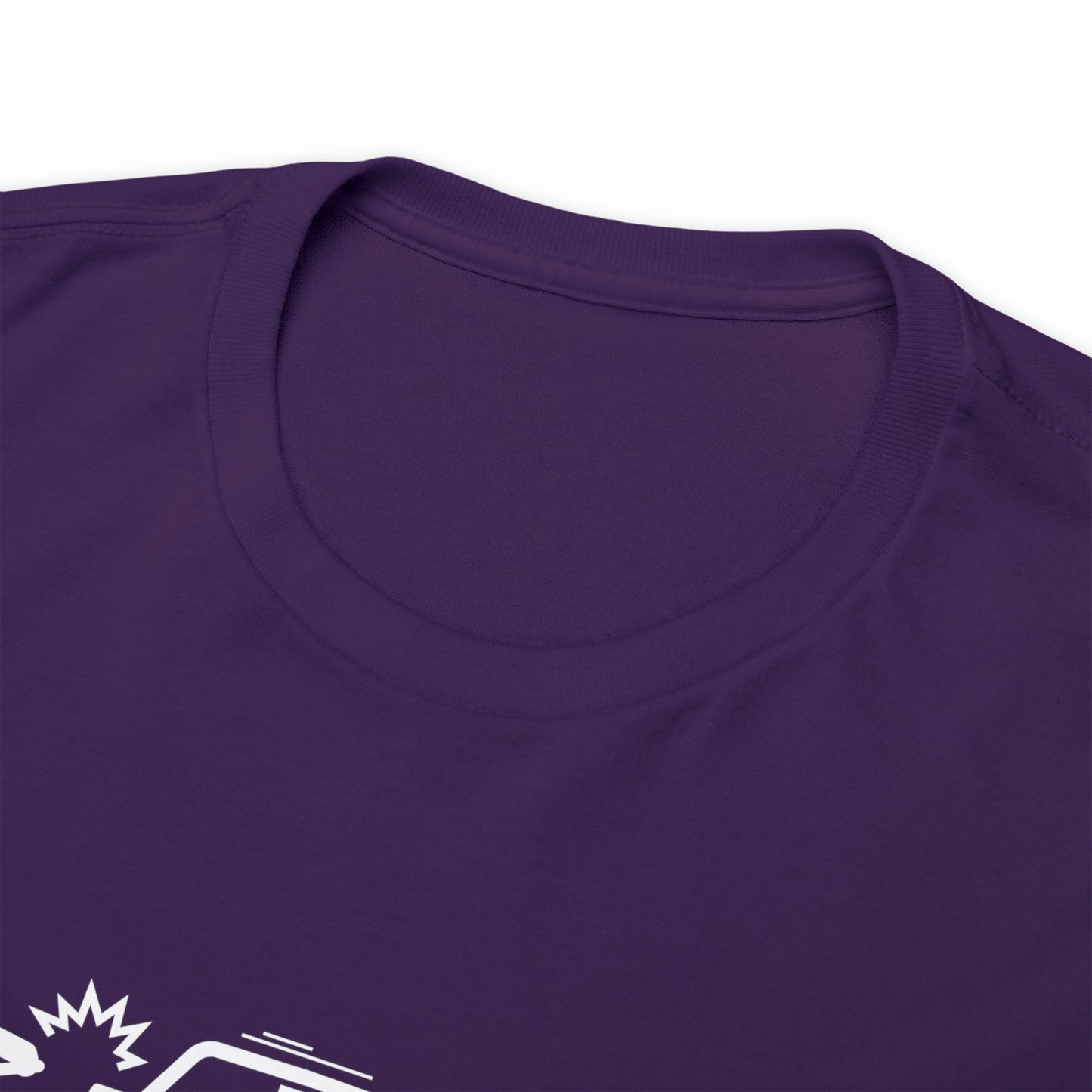 Claims Adjuster (Motorcyclist / Car / White) Unisex Heavy Cotton Tee