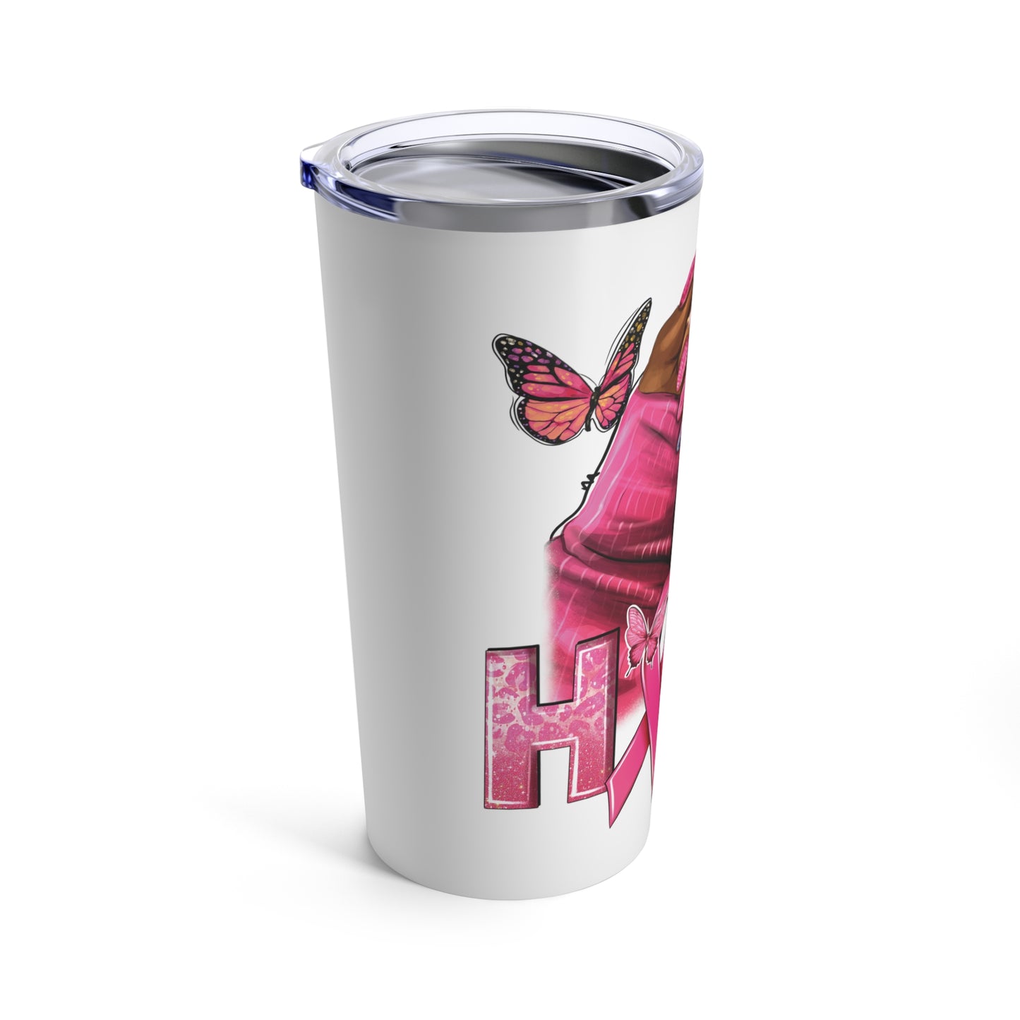 Hope (Breast Cancer Awareness) Sublimated Tumbler - White