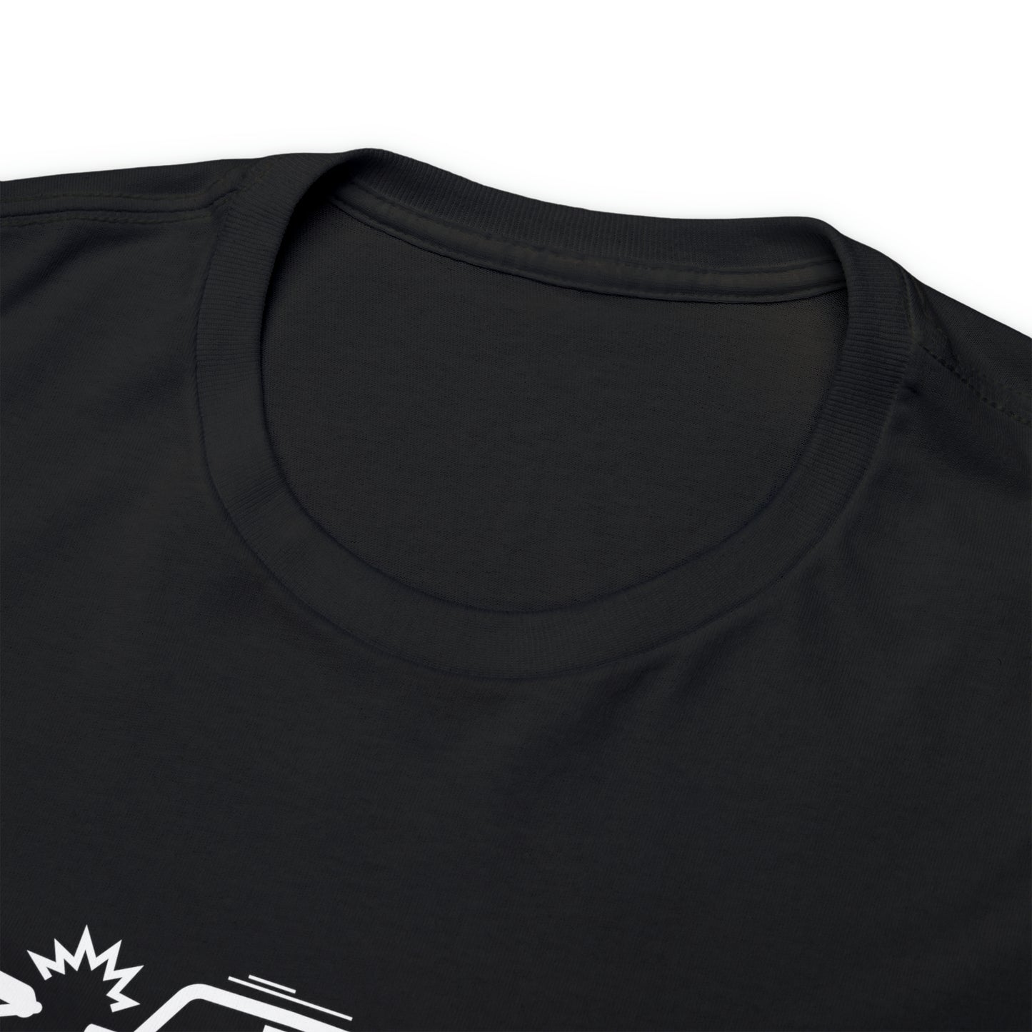 Claims Adjuster (Motorcyclist / Car / White) Unisex Heavy Cotton Tee