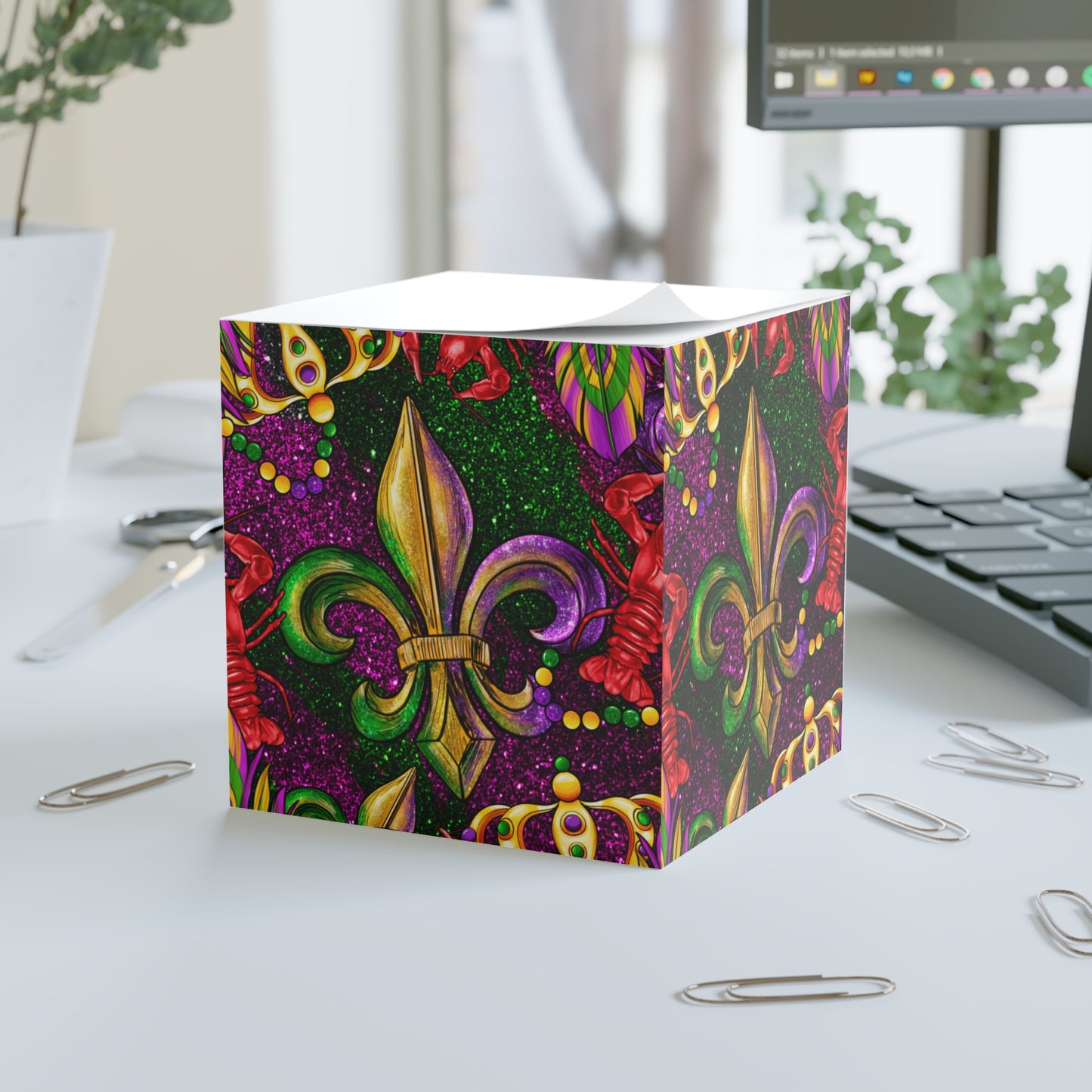 Mardi Gras (Crawfish) Note Cube