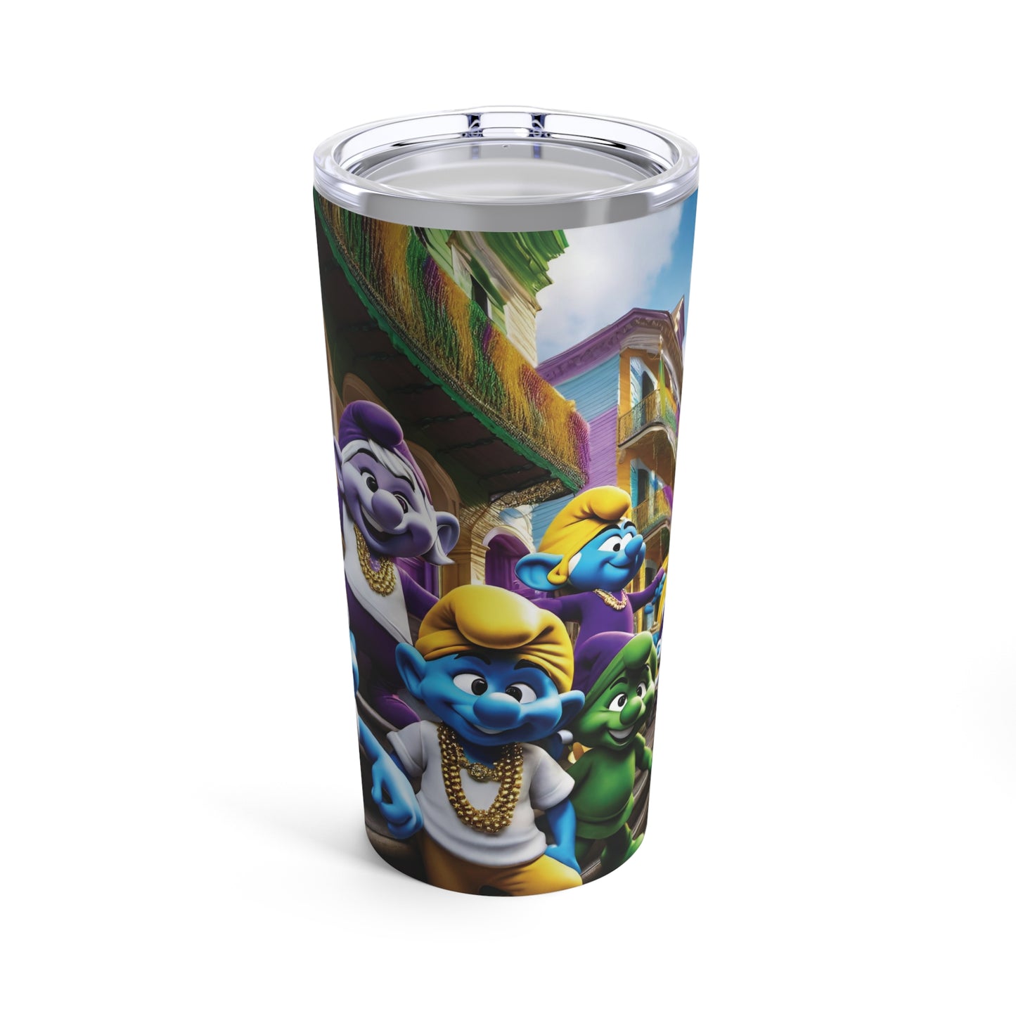 Sublimated Tumbler 20oz - Smurf Street Soiree (Full Bleed)