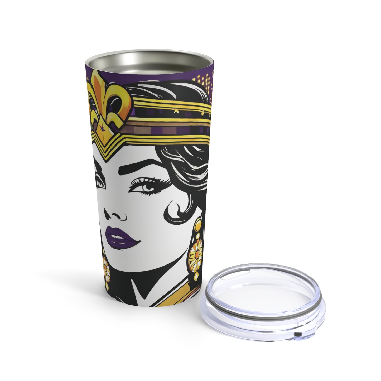 Sublimated Tumbler 20oz - Mardi Gras Wonder (Full Bleed)