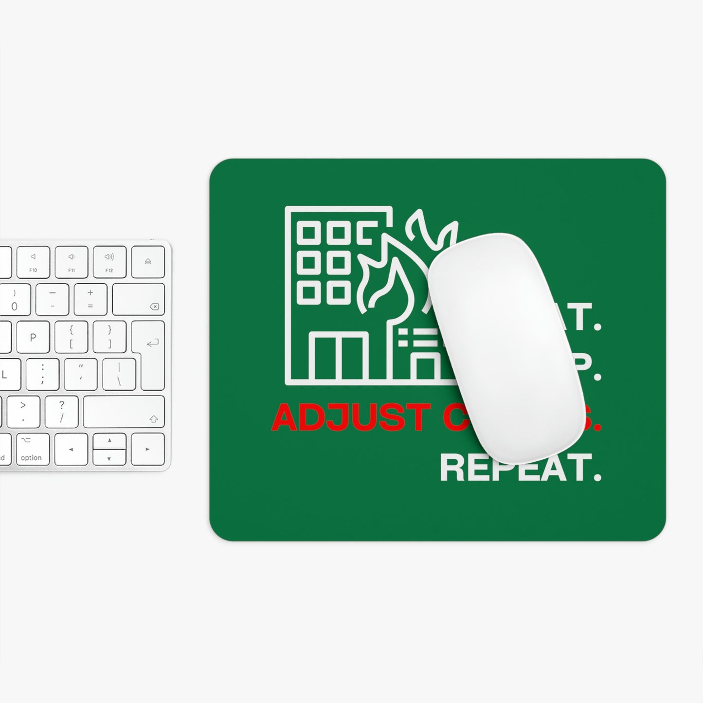 Claims Adjuster (Building Fire / Dark Green) Mouse Pad