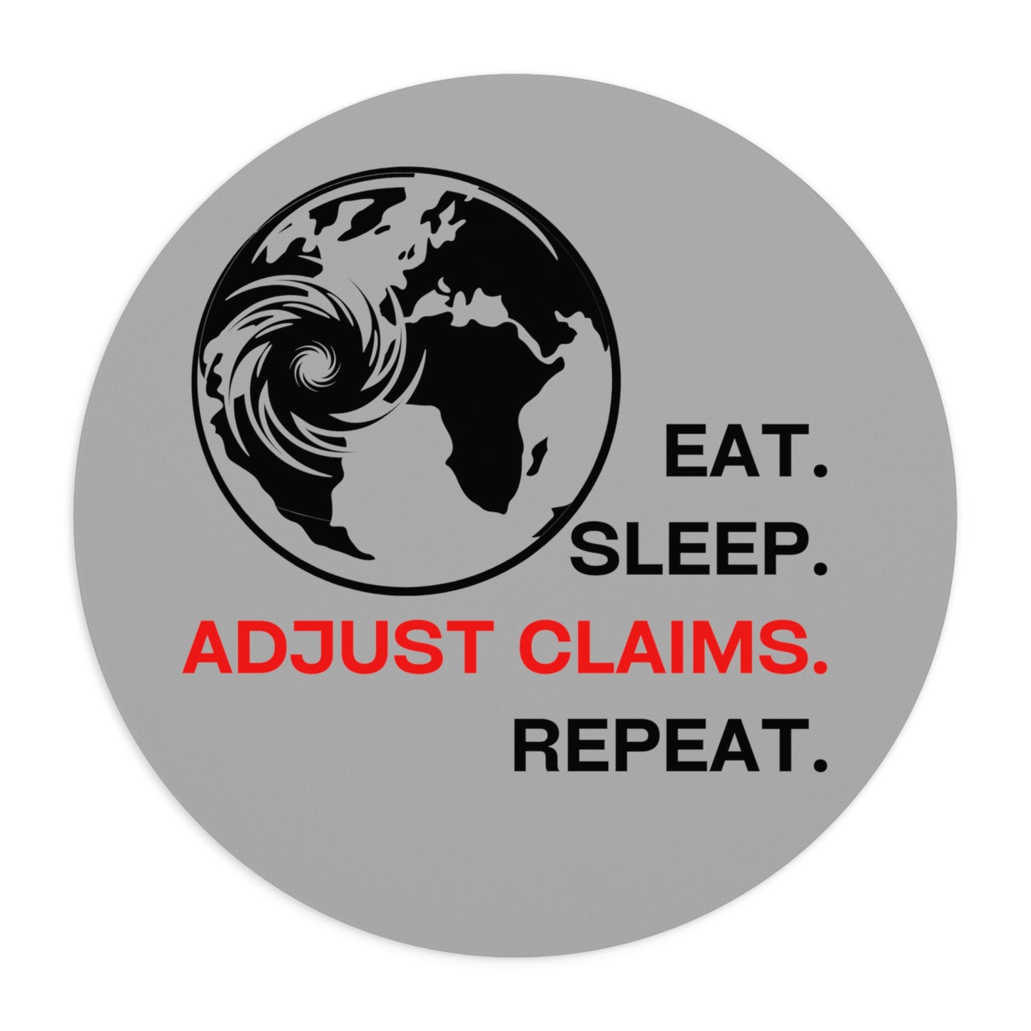 Claims Adjuster (Hurricane / Light Gray) Mouse Pad