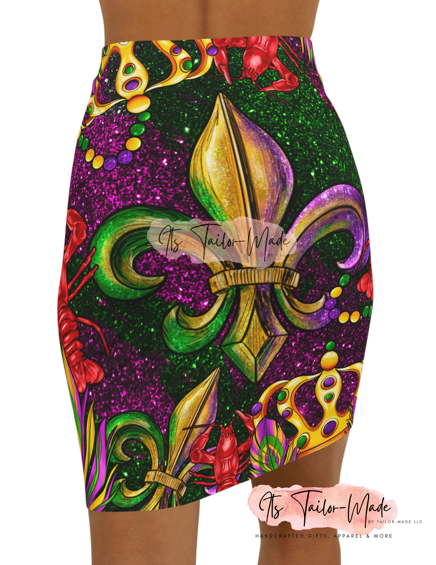 Mardi Gras Skirt - Fleur de lis / Crawfish