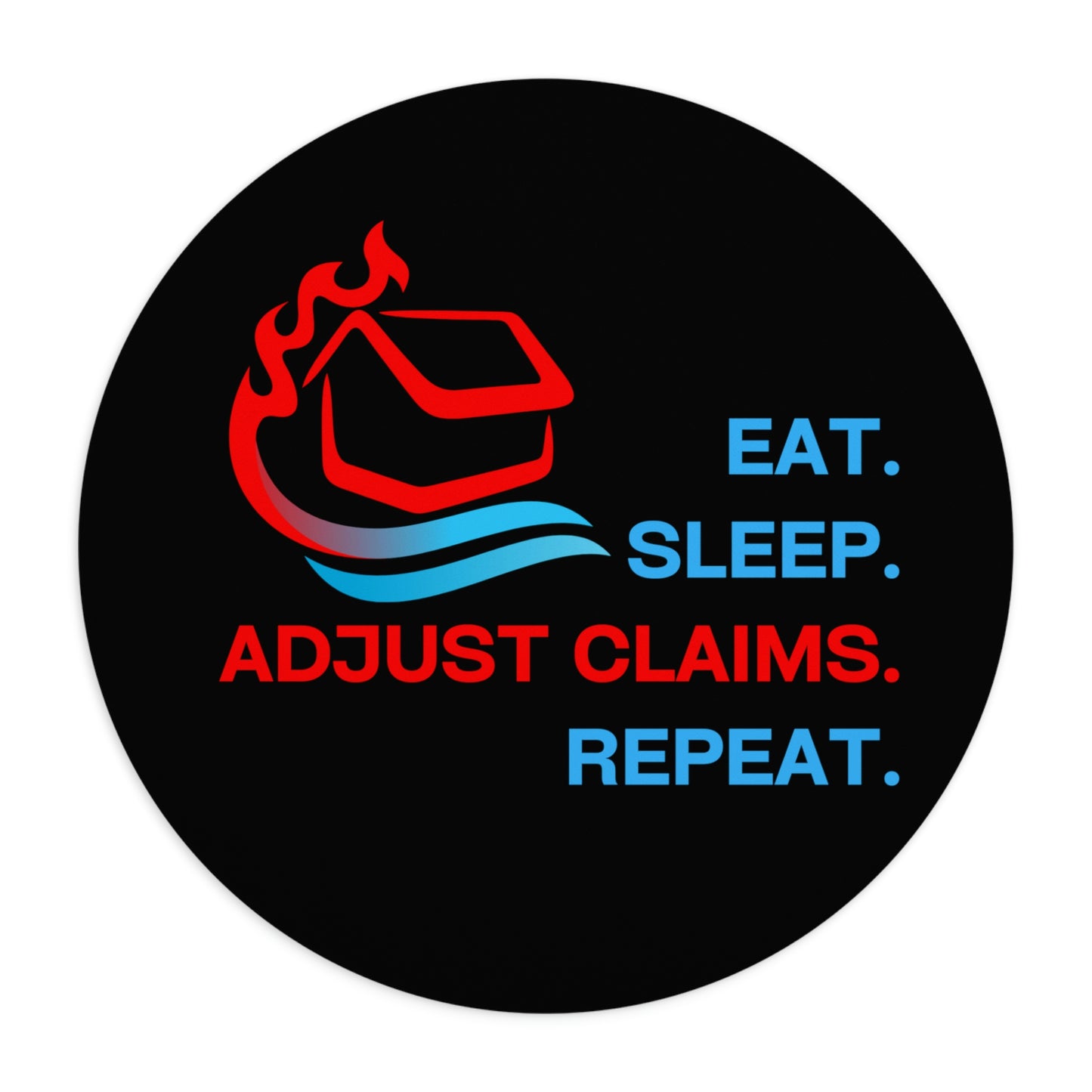Claims Adjuster (Wild Fire / Black) Mouse Pad
