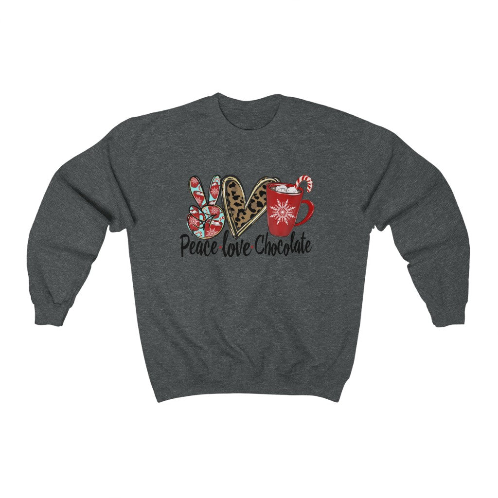 Peace Love & Hot Chocolate Crewneck Sweatshirt