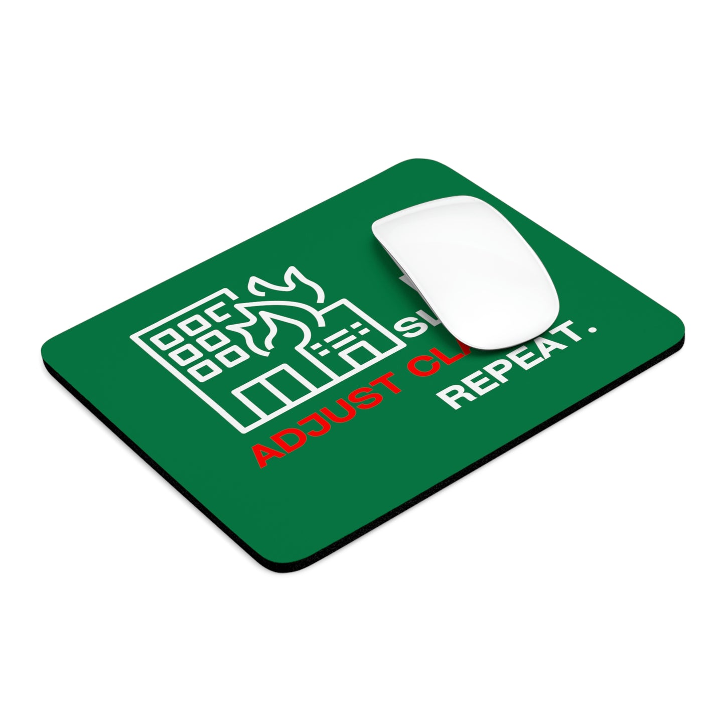 Claims Adjuster (Building Fire / Dark Green) Mouse Pad