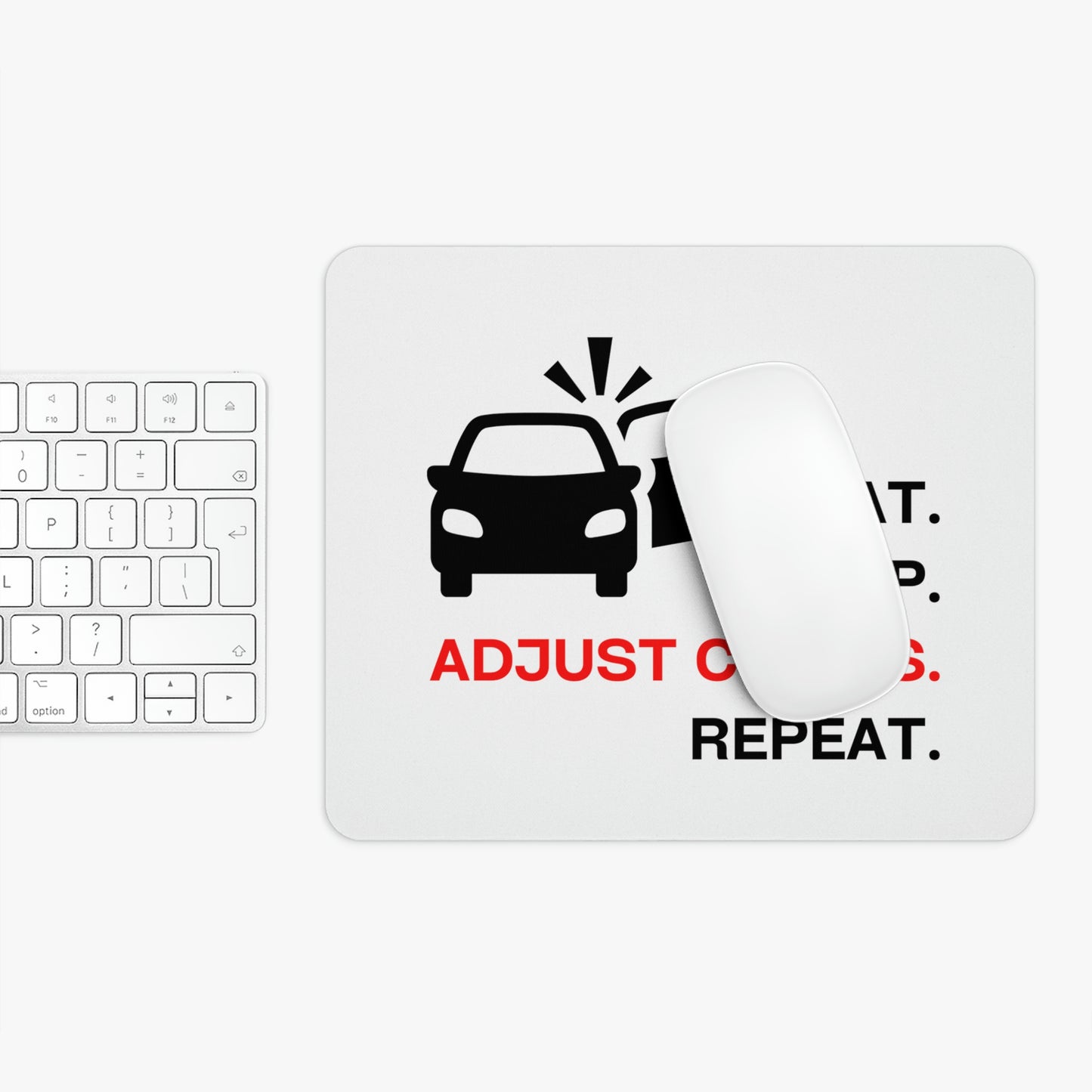 Claims Adjuster (Double Car/ White) Mouse Pad