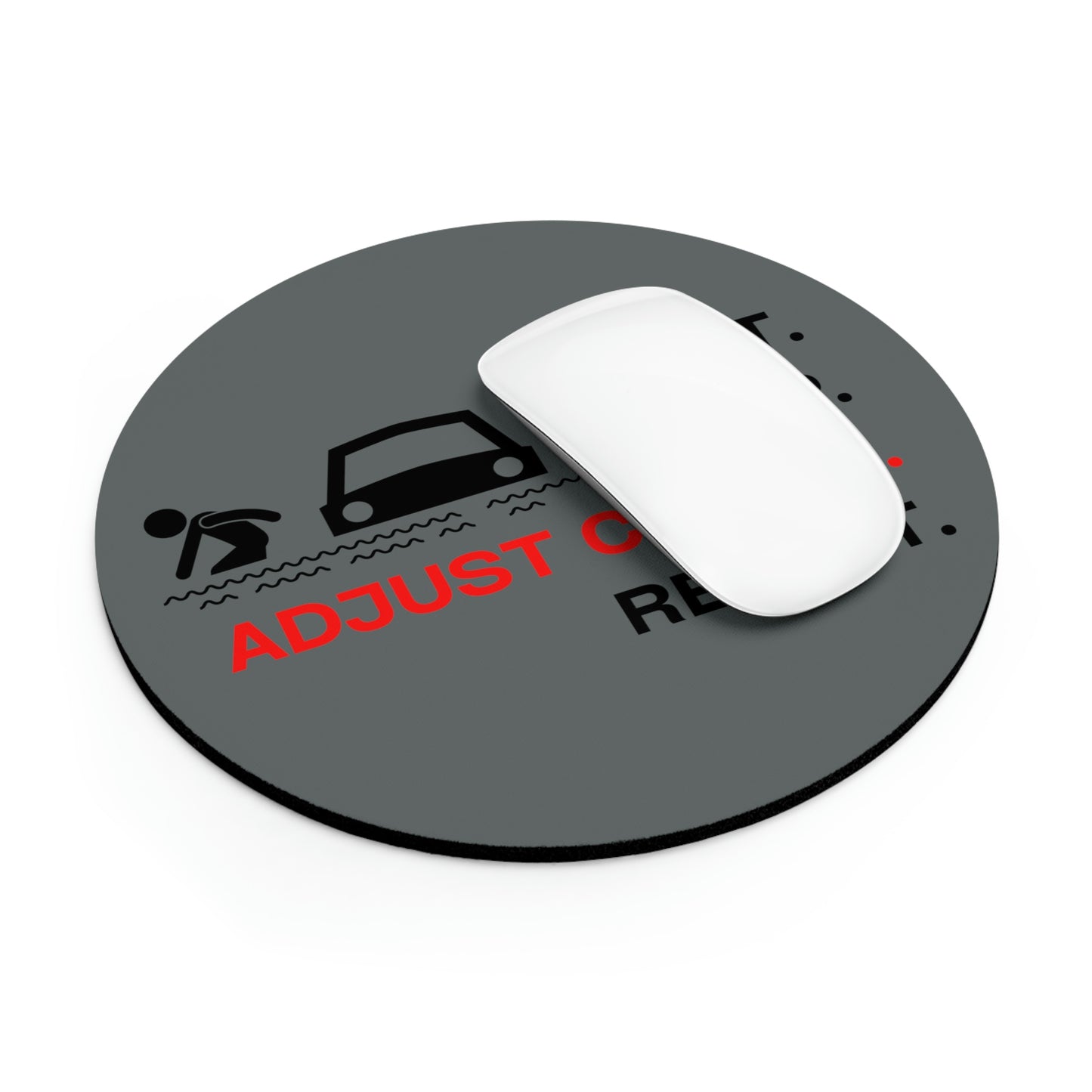Claims Adjuster (Flooded Car/Gray) Mouse Pad