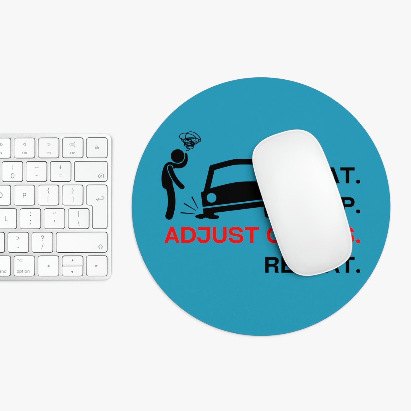 Claims Adjuster (Flat tire/ Turquoise) Mouse Pad