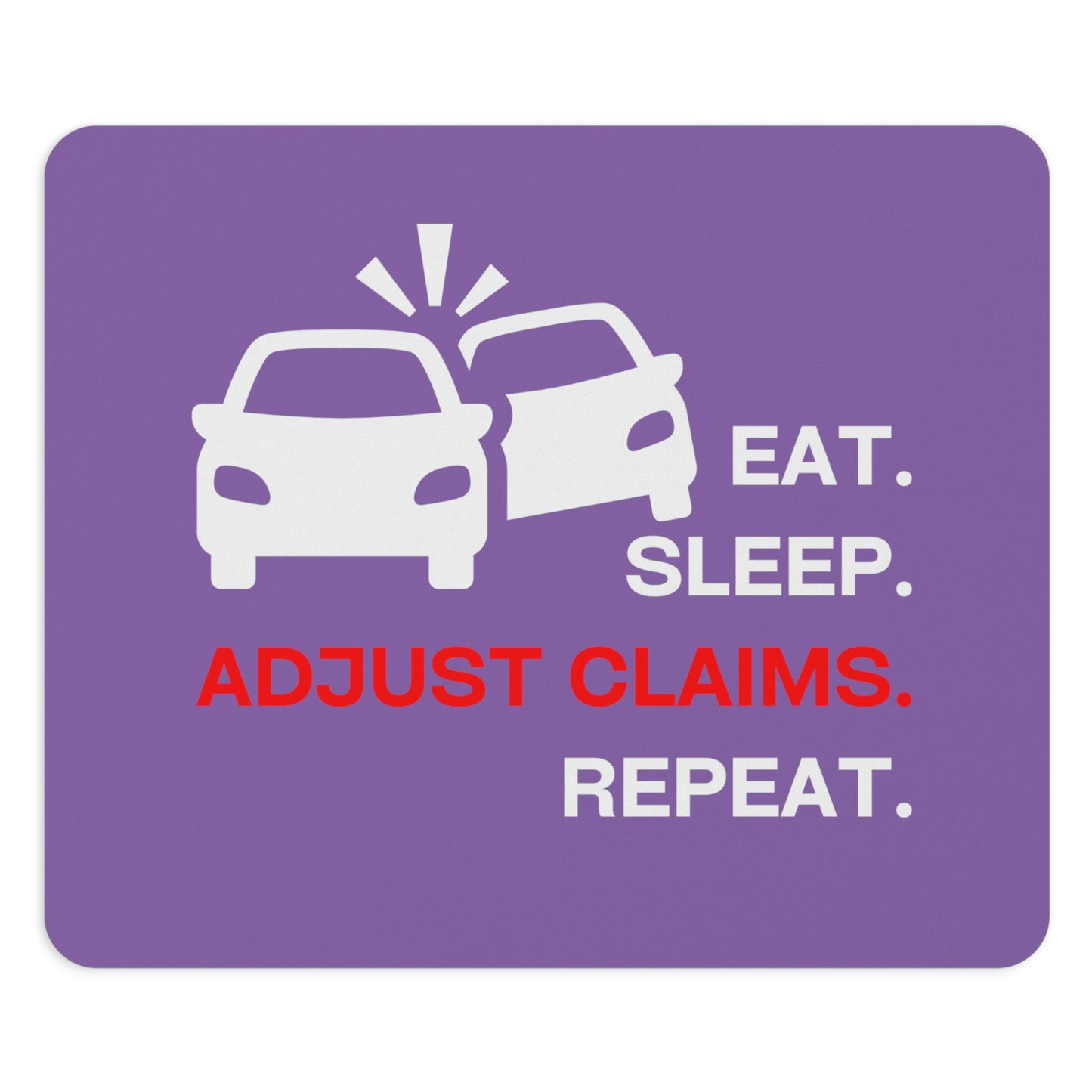 Claims Adjuster (Double Car/ Light Purple) Mouse Pad