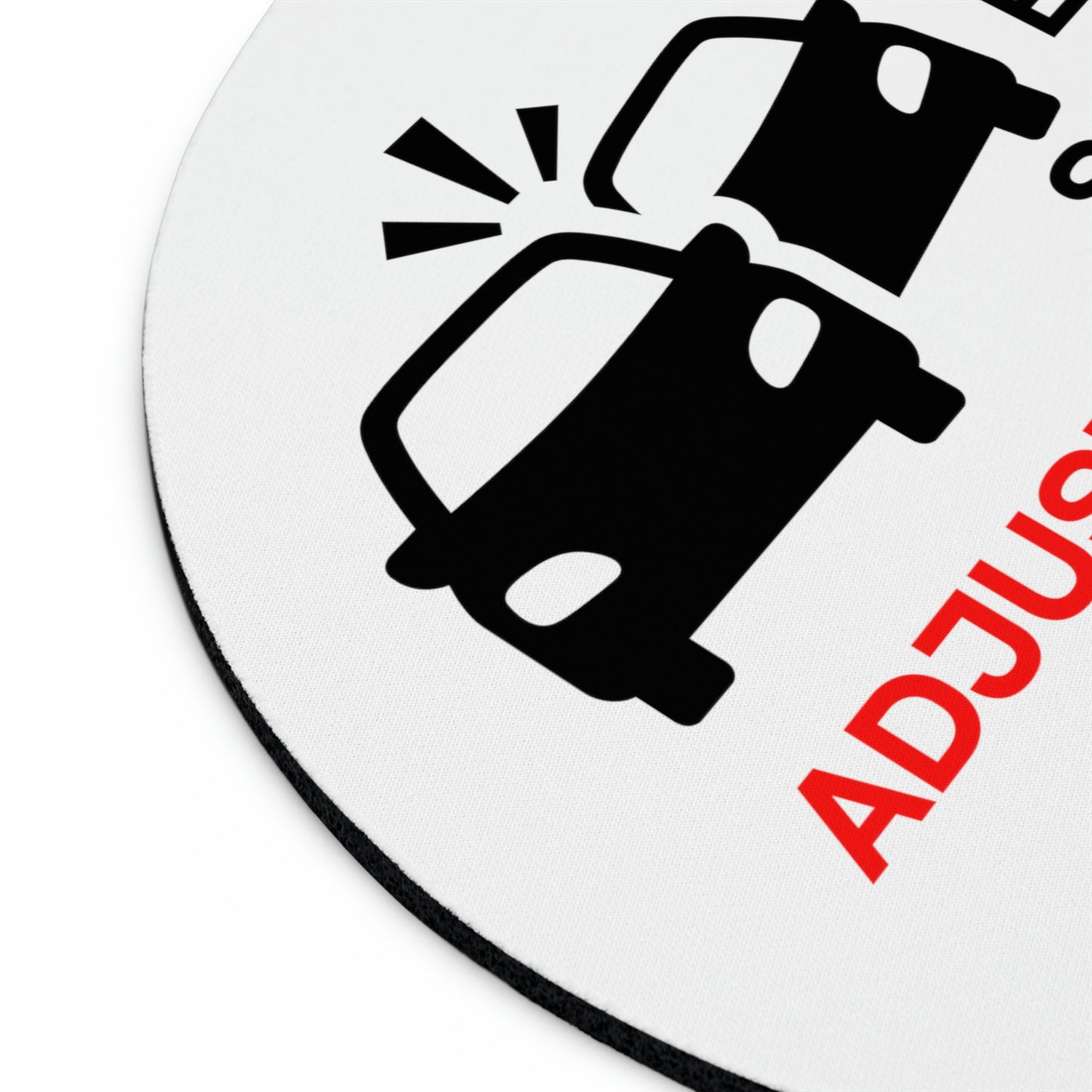 Claims Adjuster (Double Car/ White) Mouse Pad