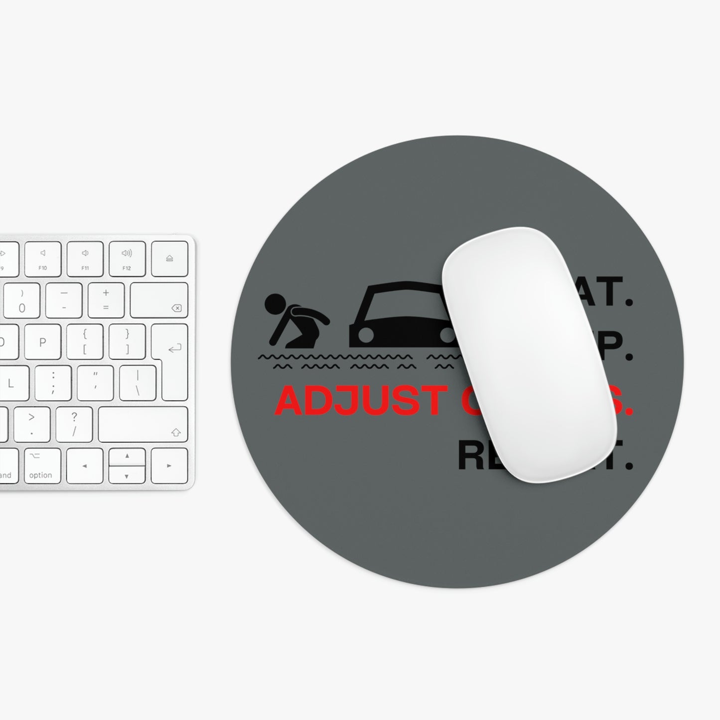 Claims Adjuster (Flooded Car/Gray) Mouse Pad