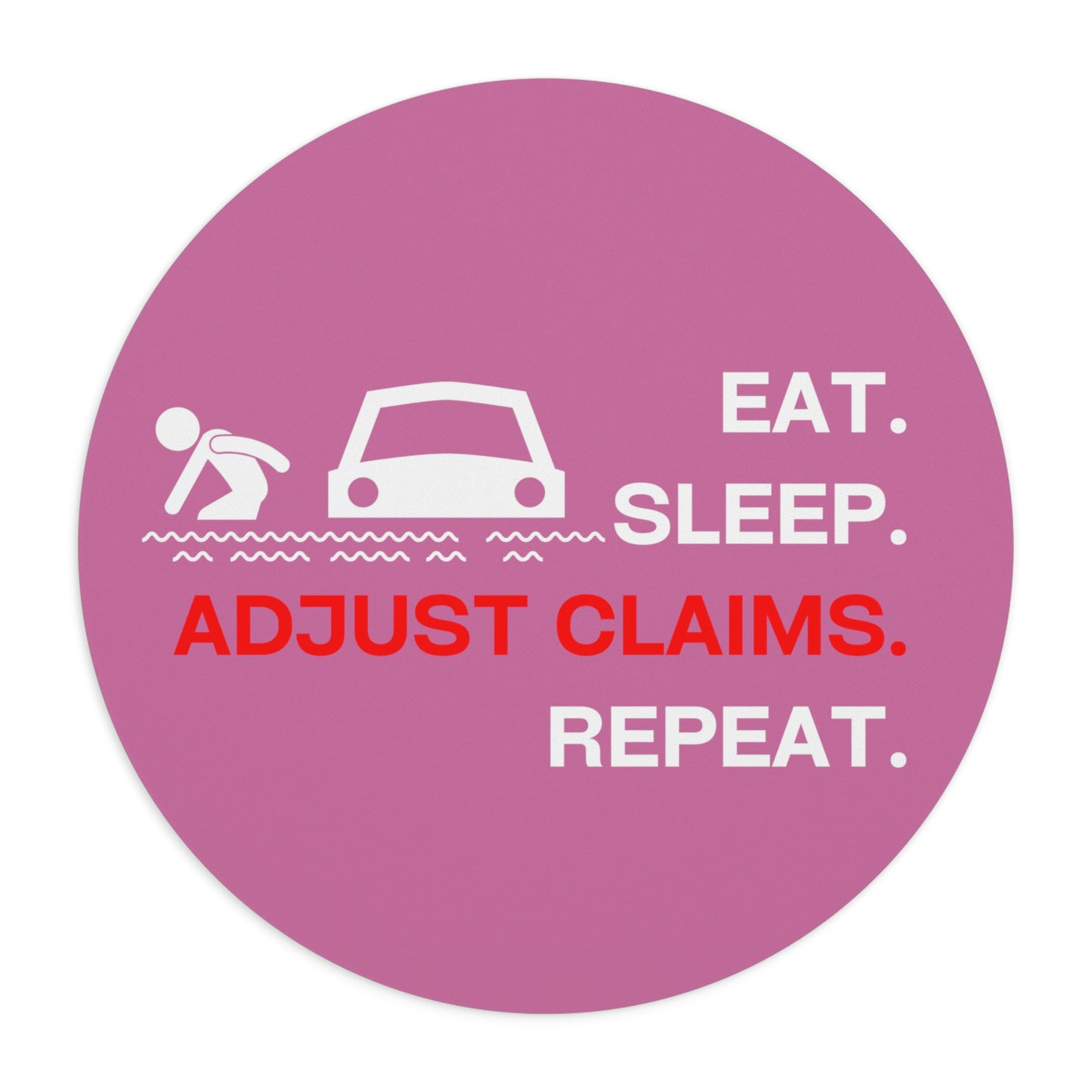 Claims Adjuster (Flooded Car/ Pink) Mouse Pad