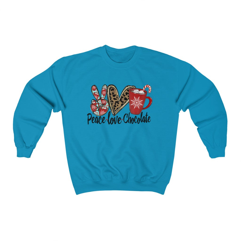 Peace Love & Hot Chocolate Crewneck Sweatshirt