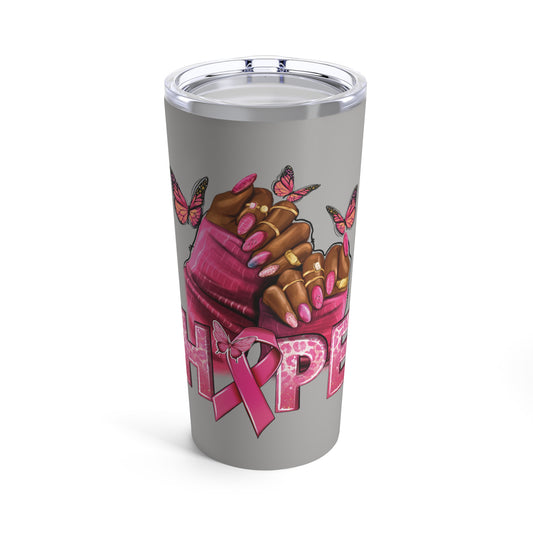 Hope (Breast Cancer Awareness) Sublimated Tumbler - Gray