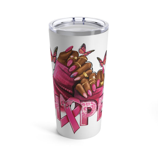 Hope (Breast Cancer Awareness) Sublimated Tumbler - White