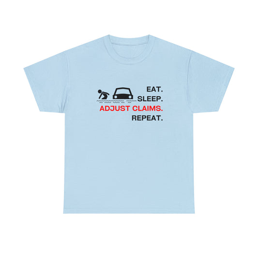 Claims Adjuster (Flooded Car / White) Unisex Heavy Cotton Tee