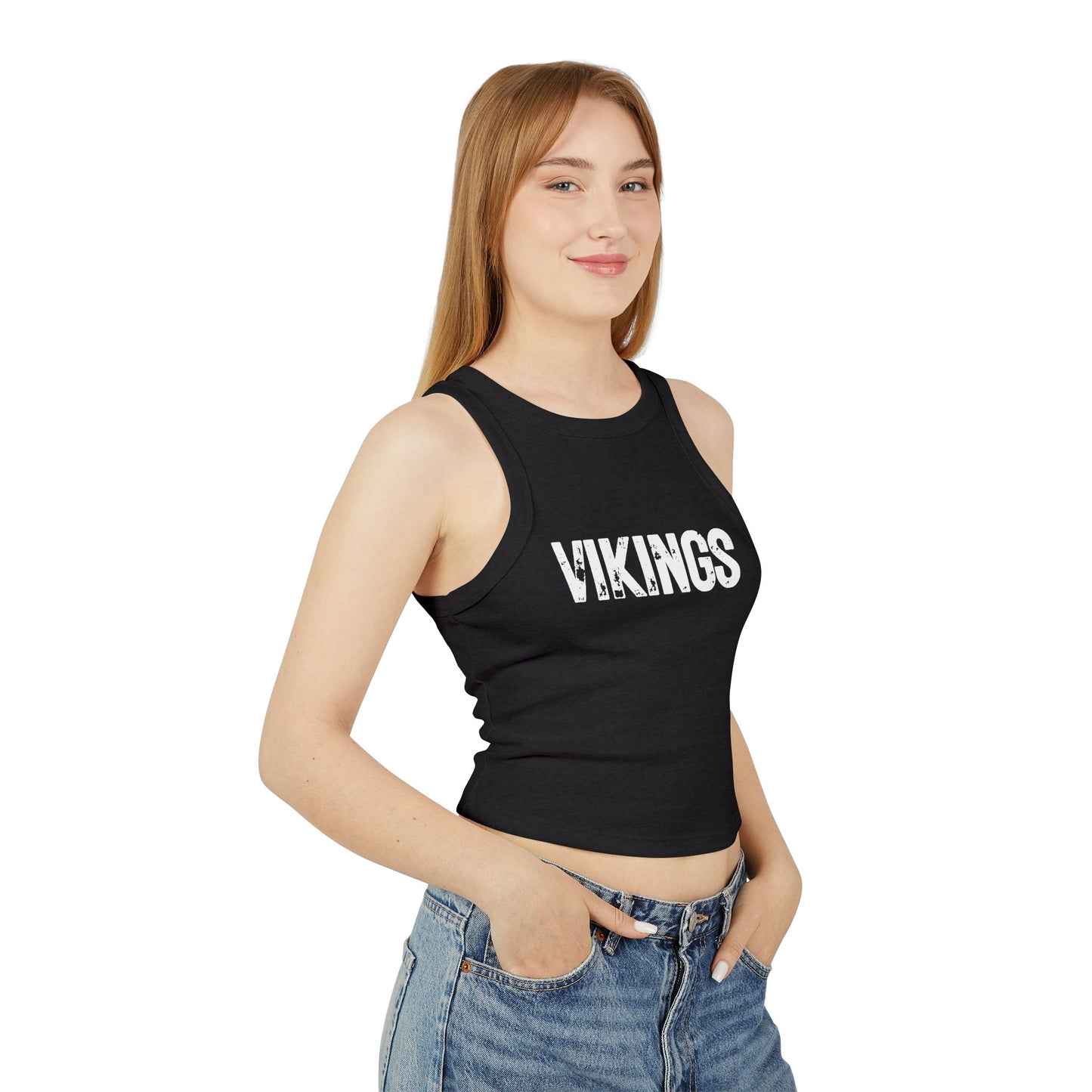 "Viking Bold" Distressed Razorback Crop – Northside Made Collection