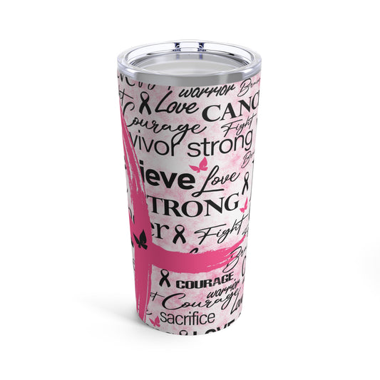 Sublimated Breast Cancer Awareness Tumbler 20oz