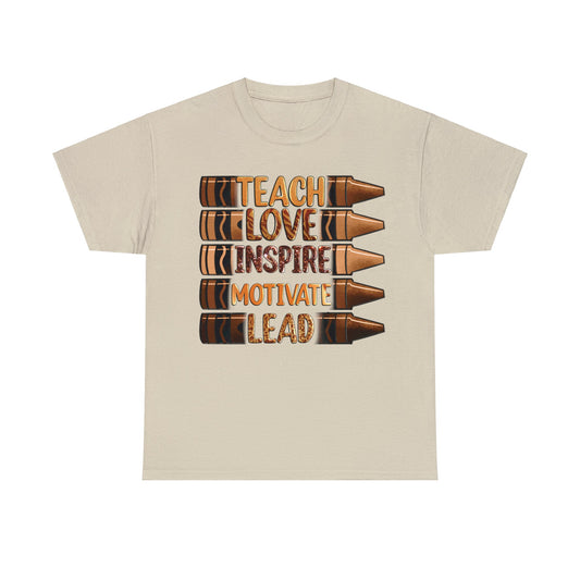 Teach Love Inspire - Black Teacher Shirt