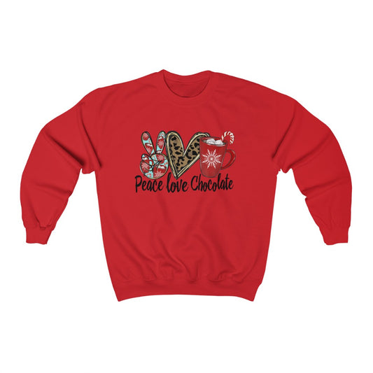 Peace Love & Hot Chocolate Crewneck Sweatshirt