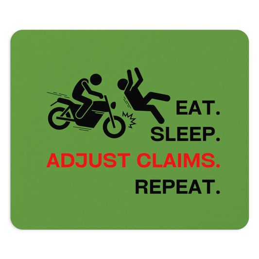 Claims Adjuster (Motorcyclist/Pedestrian/Green) Mouse Pad