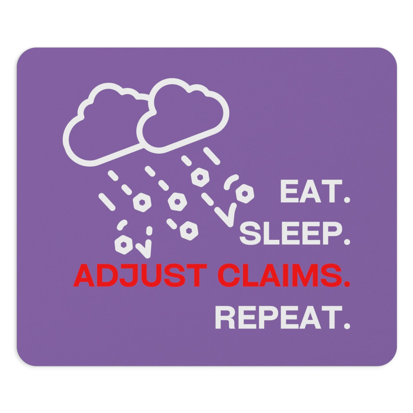 Claims Adjuster (Hail Storm/ Light Purple) Mouse Pad